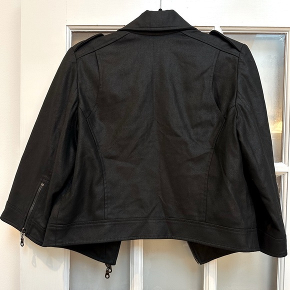 Vintage Cache Black Moto Jacket Zipper Accents Size S Small - Picture 8 of 11